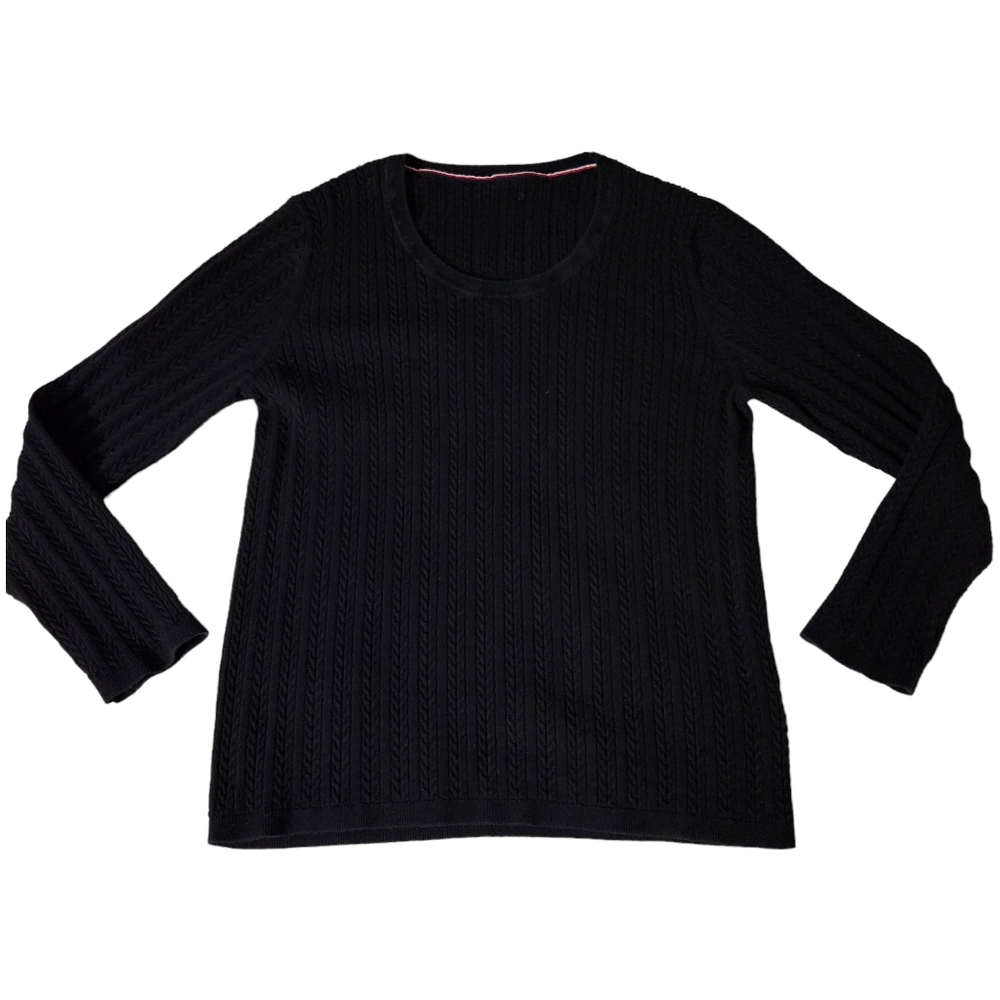 Tommy Hilfiger Black Cable Knitt Sweater